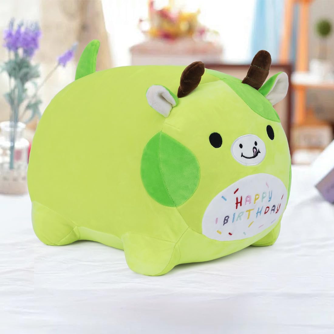 Stuffed Cow Plush Pillow for Kids Gently Pawsitive Gift