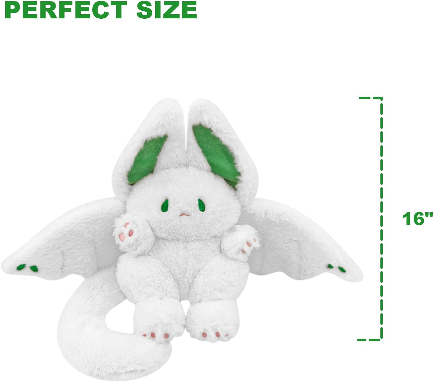 Cute White Bat Bunny Plush Pillow for Kids