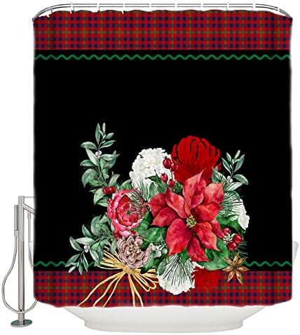 Durable Waterproof Bathroom Shower Curtain Set with 48x72 inches