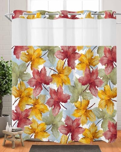 Elegant Functional No-Hook Shower Curtains