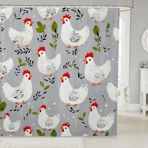 Chic Fun 72x72 Farm Animal Bath Curtain Set