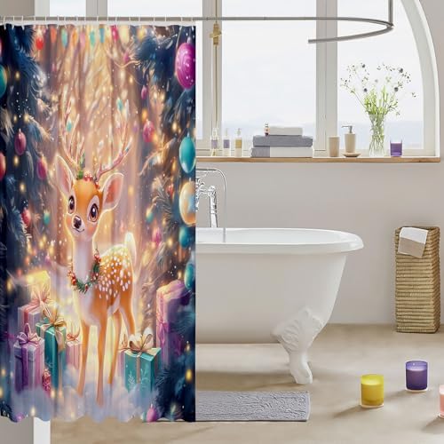 Adorable Deer Bath Curtain