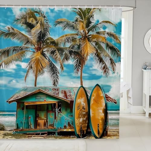 Delightful_surfboard_shower_curtain_set
