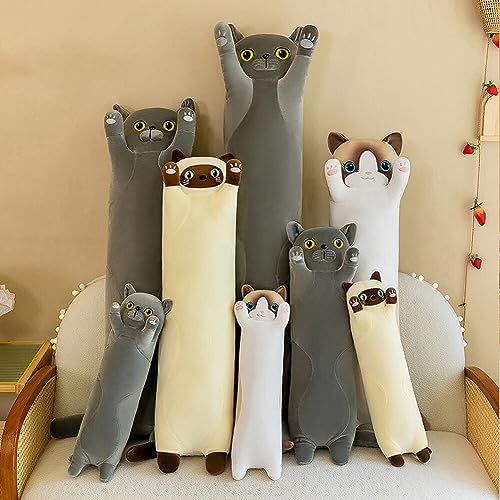 Long Cat Plush Pillow 275-inch for Relaxation and Reading