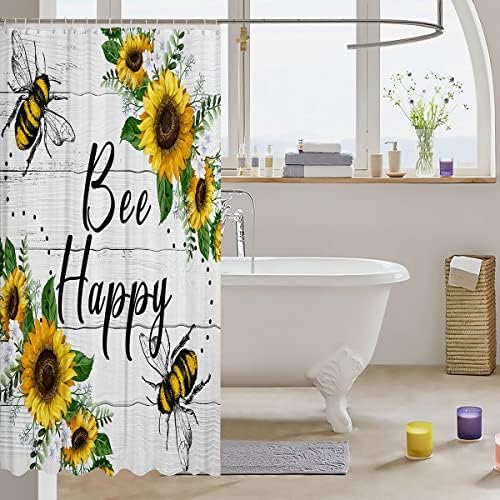 Bee Happy Shower Curtain Fun for Kids