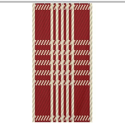 UanMere Bath Curtain Buffalo Check Tartan Plaid Design 36x72 Inch