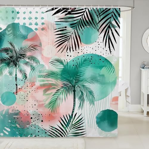 72 x 72 Tropical Leaves shower curtain