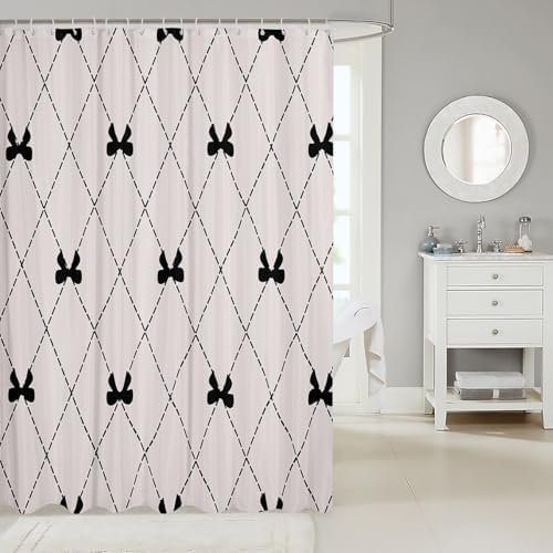 Fun Bowknot Shower Curtain 72x72 - White