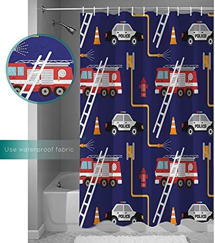 Sunteeny 72 Inch Purple Shower Curtain with Hooks