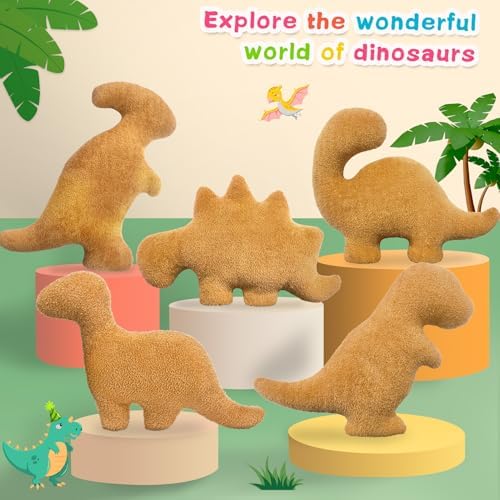 Dino Nuggets Pillow Plush - Super Cute Dinosaur Plush for Kids Adults
