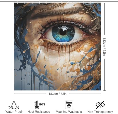 Perfect Blue Eye Shower Curtain for Your Bathroom