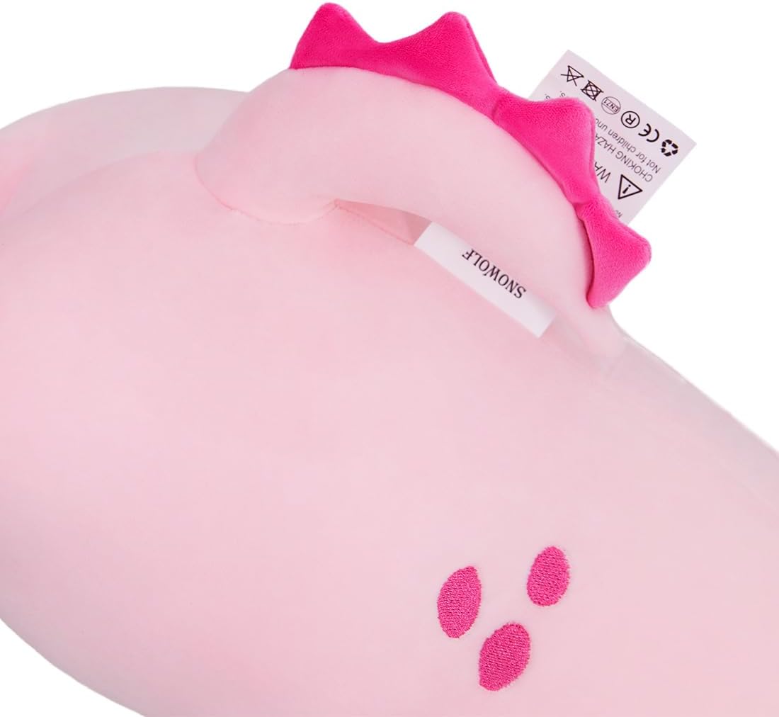 Axolotl Plush Toy - Cute Pink Long Plush Pillow for Kids and Adults