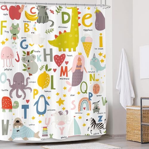 ABC Learning Shower Curtain for Kids