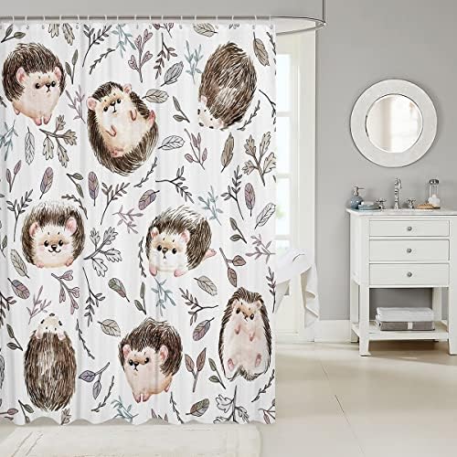 Erosebird - The Perfect Bathtub Experience - Cute Hedgehog 72x78-inch Shower Curtain
