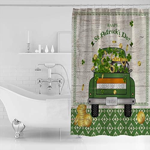 TocaHome Waterproof Shower Curtain with St Patricks Day Design - 54x78 inch
