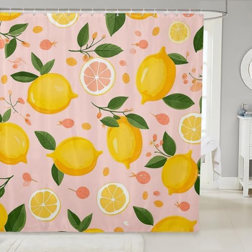 Feelyou Lemon Shower Curtain Kids Cartesian Design 72x72