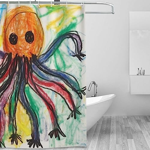 Octopus Shower Curtain - Modern Minimalist Bathroom Design