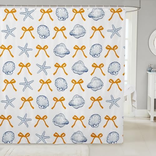 Stylish Waterproof Bow Bath Curtain