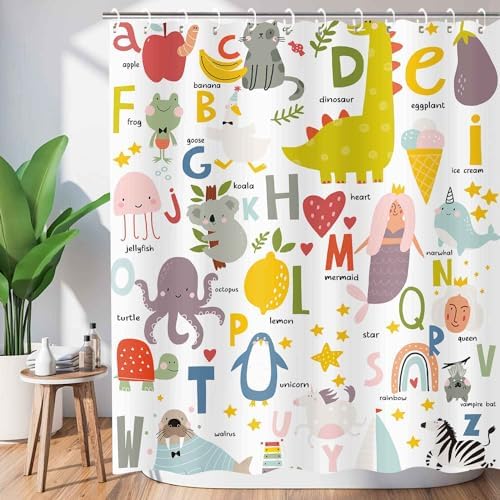 ABC Learning Shower Curtain for Kids