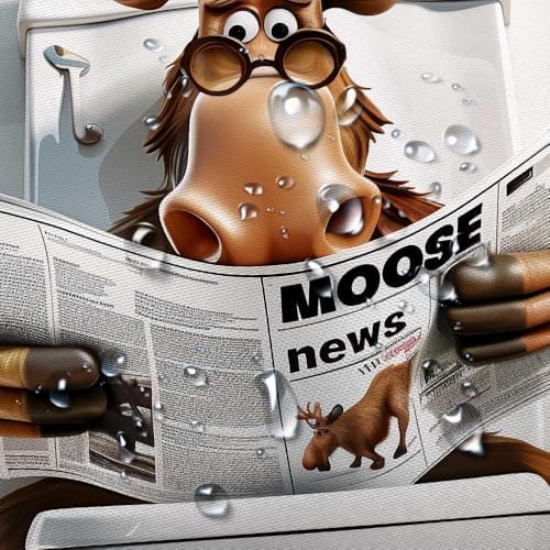 JAWO Funny Moose Bring Some Cheery Laughter to Your Bathroom