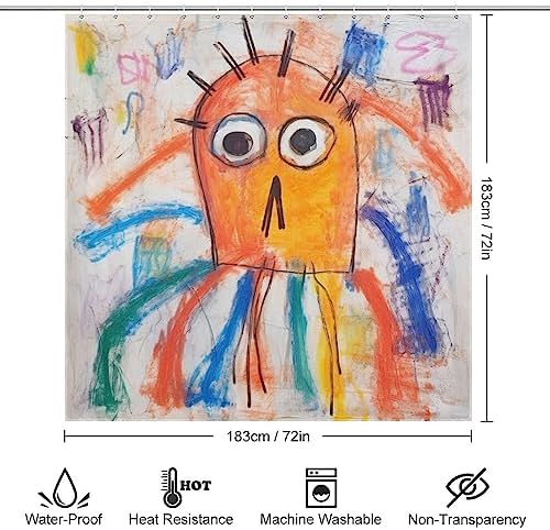 Abstract Octopus Shower Curtain Set for Bathrooms