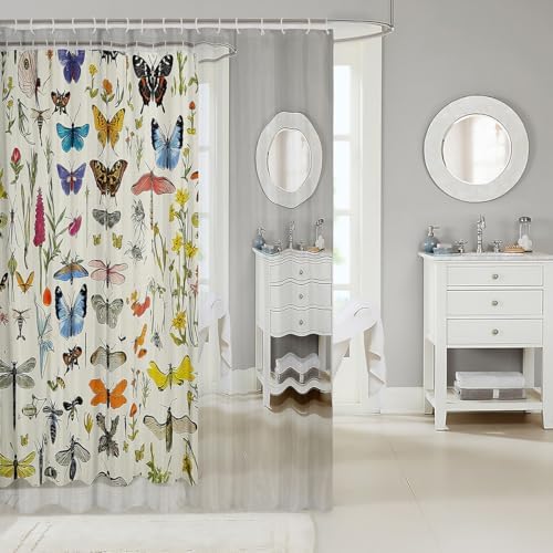 Feelyou Kids Butterfly Shower Curtain Set 1
