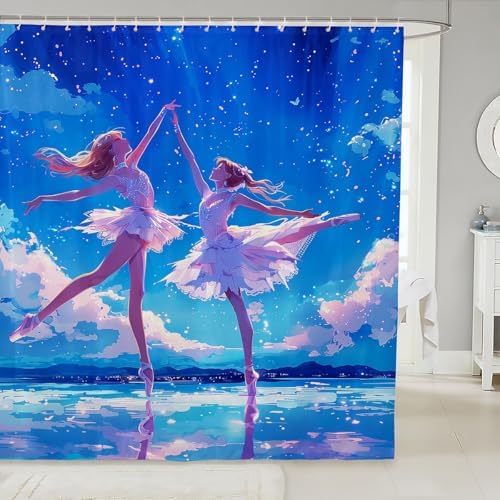 Ballet-Theme 72x72 Shower Curtain Set