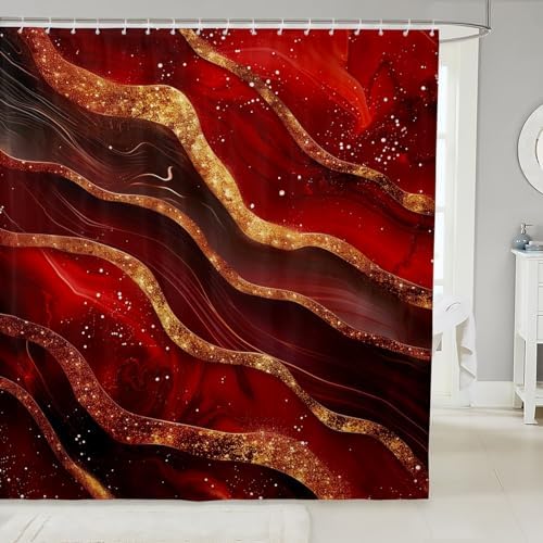 Marble Print Shower Curtain waterproof Stylish and Durable