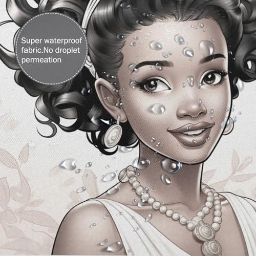 Limited-Time Bundle African American Princess Boho Shower Curtain for Bathroom