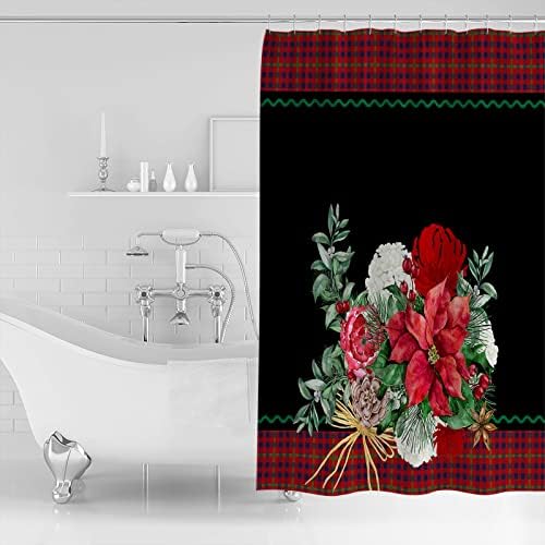 Durable Waterproof Bathroom Shower Curtain Set with 48x72 inches
