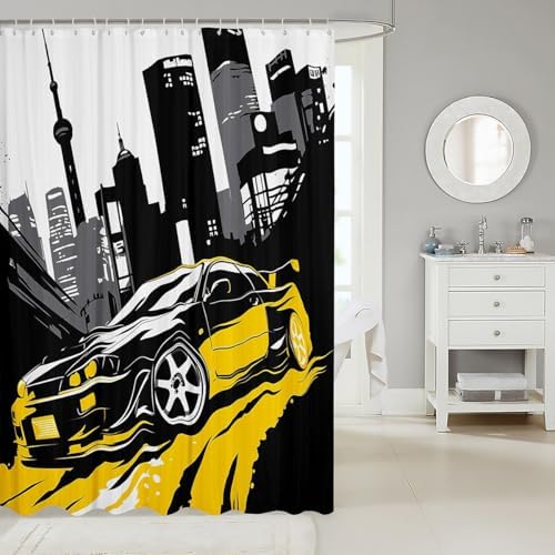 Car Racing Bath curtains