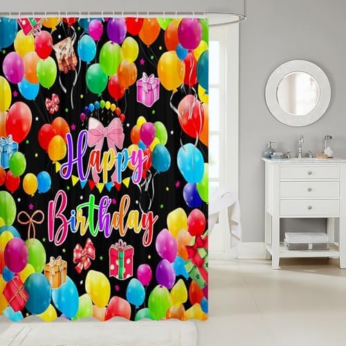 Feelyou 72x72 Bow Pattern Bath Curtain for Kids