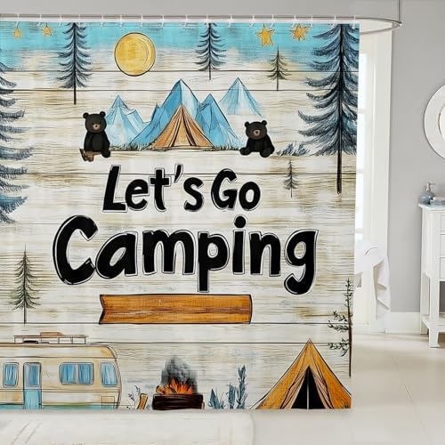 Stylish Camping Shower Curtain for RVs and Cars