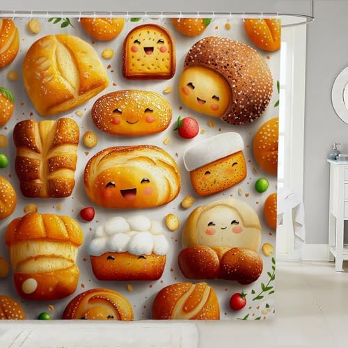 Bread Shower Curtain by Castle Fairy