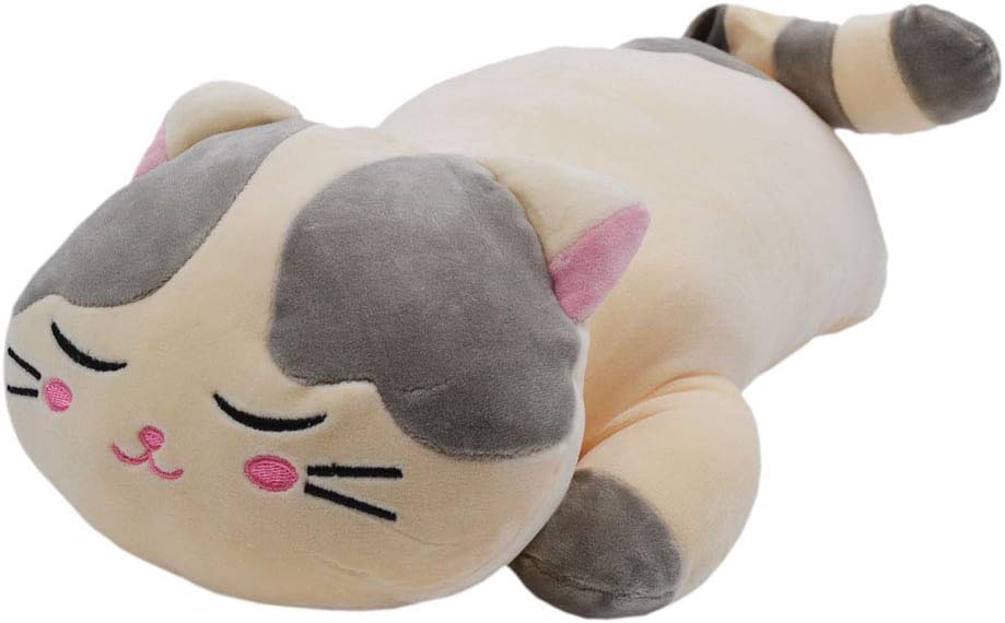 Mass Joy Big Hugging Plush Cat Pillow for Kids and Kittens