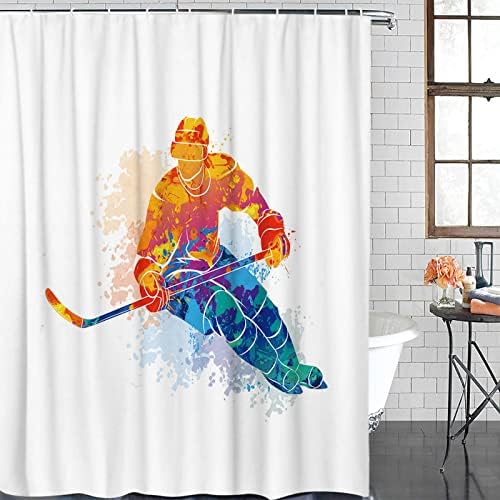 78 Watercolor Eco-Friendly Shower Curtain with Hooks
