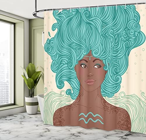 Ambesonne Zodiac Aquarius shower curtain