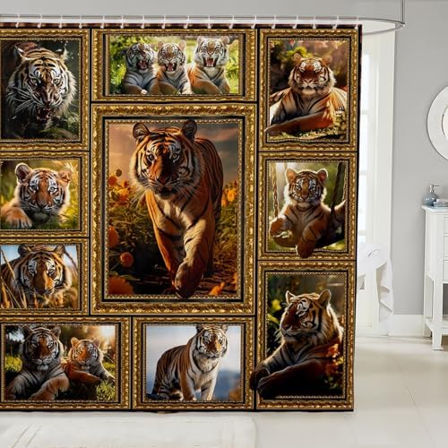 Feelyou Kids Tiger Shower Curtain 72x72 Set