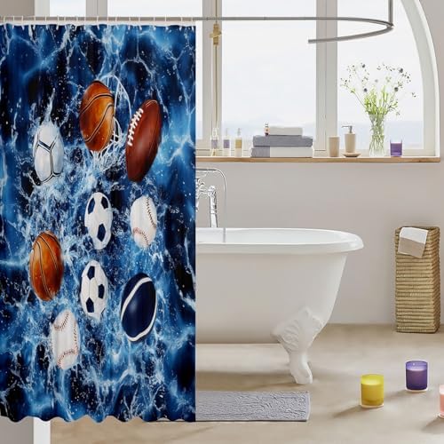 Ball Sport Shower curtains 72x72
