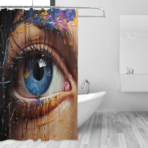 Stylish Blue Eye Shower Curtain