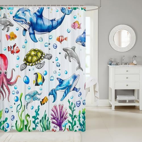 Cozy Seashell Ocean Bath Curtain