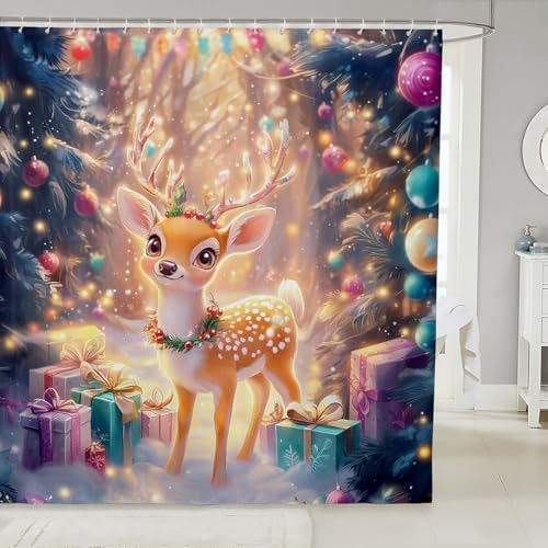 Adorable Deer Bath Curtain