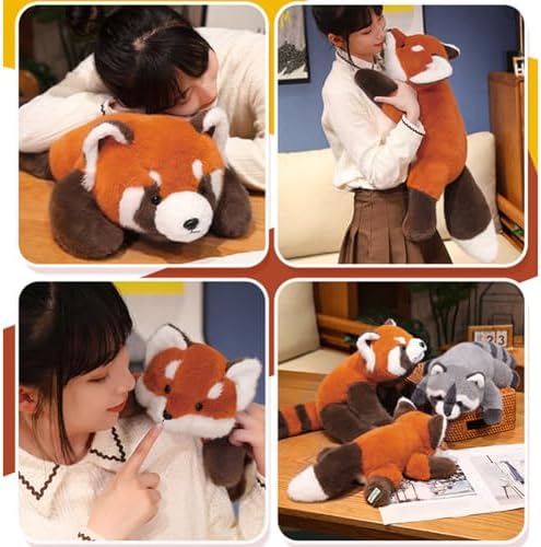 Relaxing Red Panda Plush Pillow for Kids and Adults