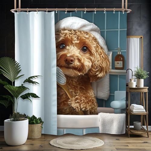 Miyotaas Hilarious Dog Shower Curtain - 60x71 inches