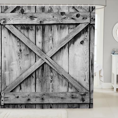 Sturdy Rustic Barn Shower Curtain for Kids