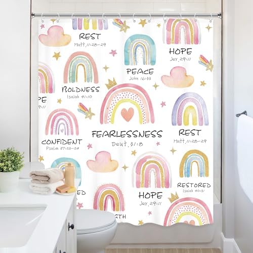 Ufeela Kids Wall Hanging with Bible Verses Rainbow