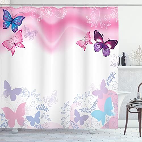 Ambesonne Cartoon Shower Curtain Set