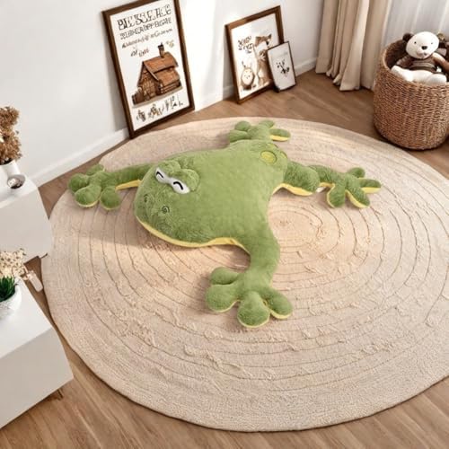 Large Green Giant Plush Frog Hugging Pillow Toy