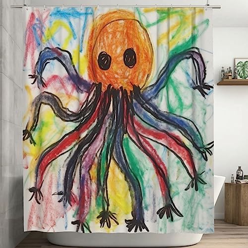 Octopus Shower Curtain - Modern Minimalist Bathroom Design