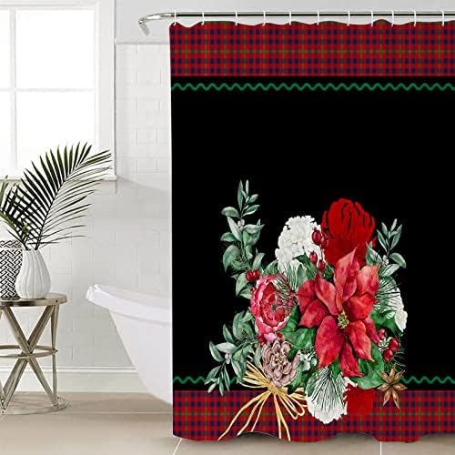 Durable Waterproof Bathroom Shower Curtain Set with 48x72 inches